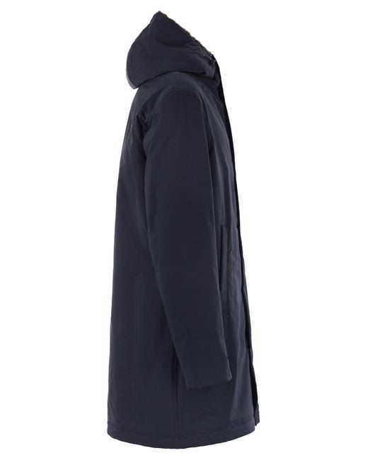 Herno Blue Hooded Padded Parka for men
