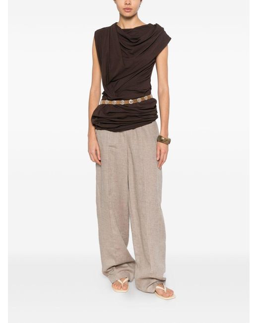 Fabiana Filippi White Linen Trousers