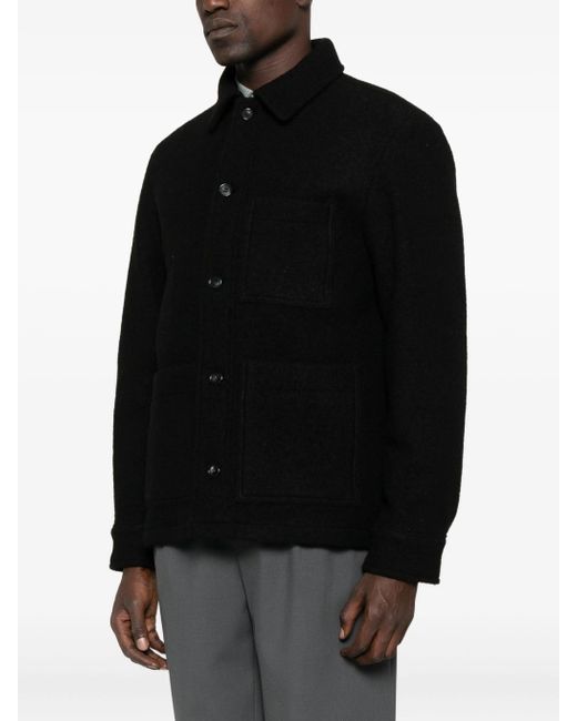 A.P.C. Black Veste Emile Logo for men