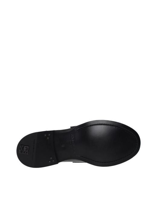 Dolce & Gabbana Black Dolce&Gabbana Mocassini Uomo Pelle Nero