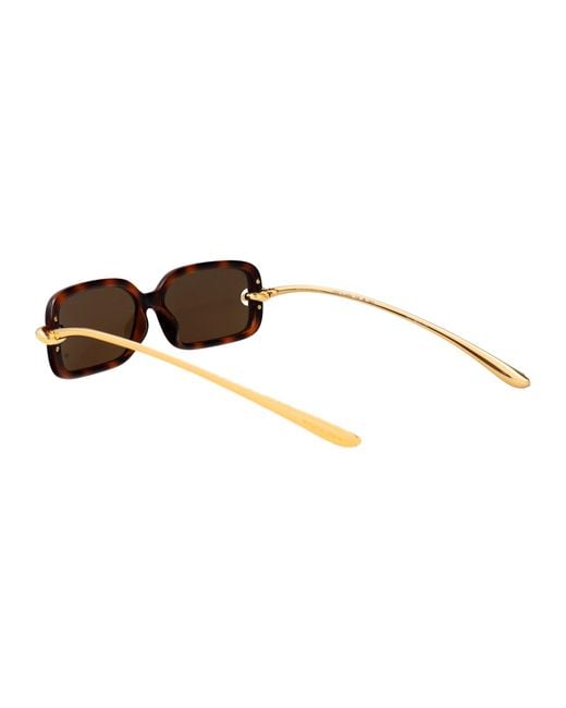 Bottega Veneta Brown Havana-- Injected Sunglasses