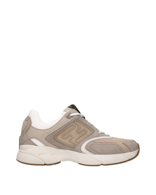 Sneaker Più Veloce Tessuto Uomo/Corda di Fendi in Brown da Uomo
