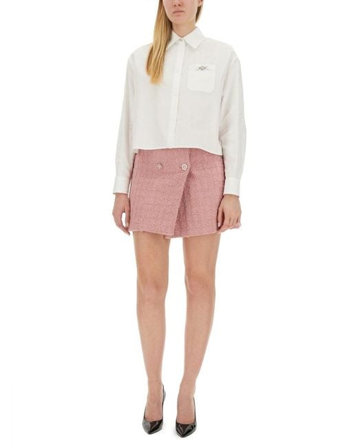 Versace Pink Mini Wrap Skirt