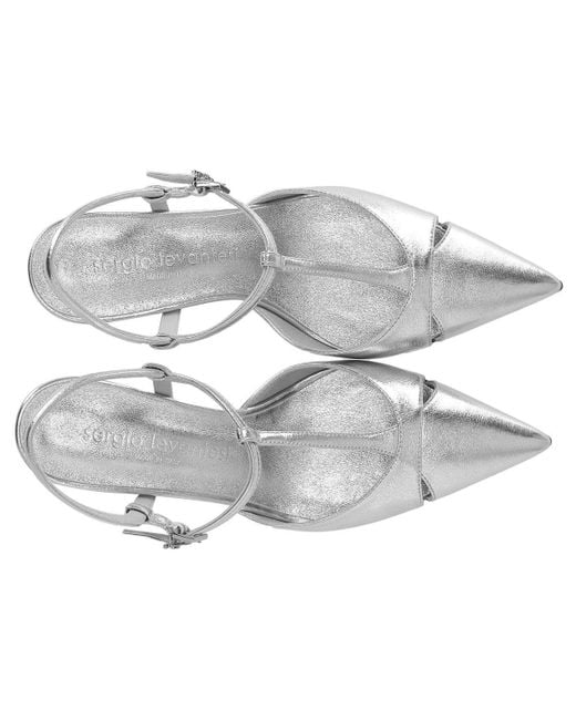 Sergio Levantesi White Edvige Slingback Pump