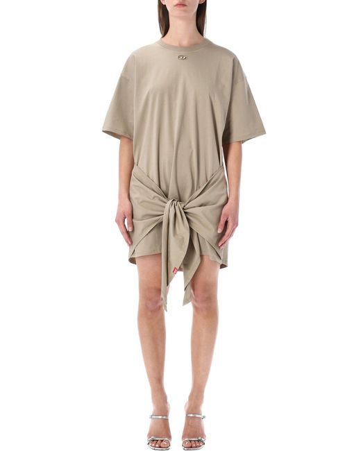 DIESEL Natural D-Eivor Cotton T-Shirt Dress