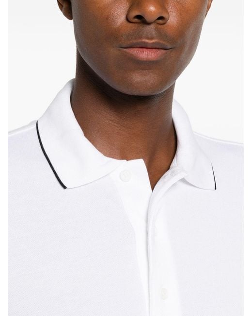 Tom Ford White Piquet Cotton Polo Shirt