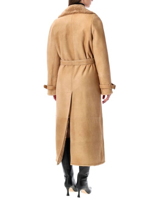 S.W.O.R.D Natural S.W.O.R.D. 6.644 Long Shearling Coat