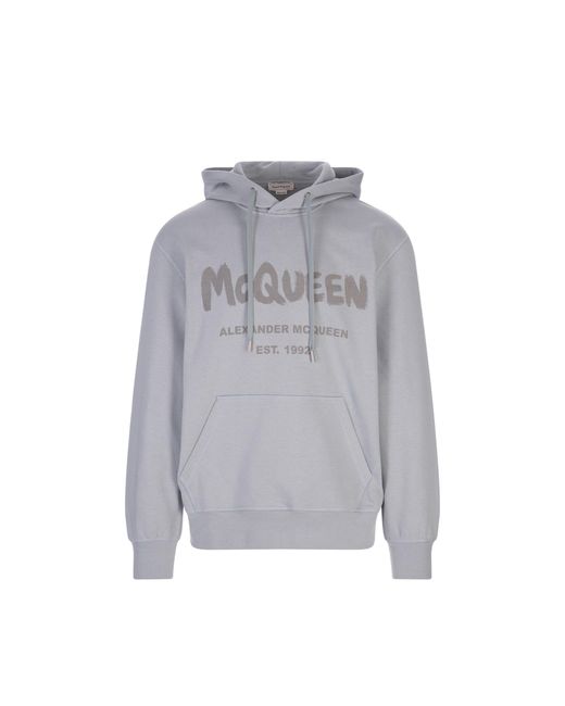Sudadera con capucha de McQueen de hombre de color Gray