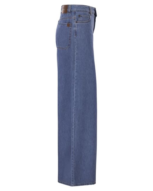 Weekend by Maxmara Blue Wkdvega Wide Leg Denim Jeans