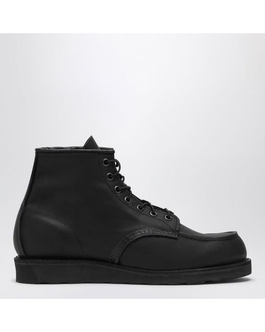 Red Wing Black 8074 Moc Toe Leather Boot for men