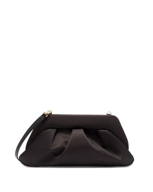 THEMOIRÈ Black Emera Clutch With Gathered Detail