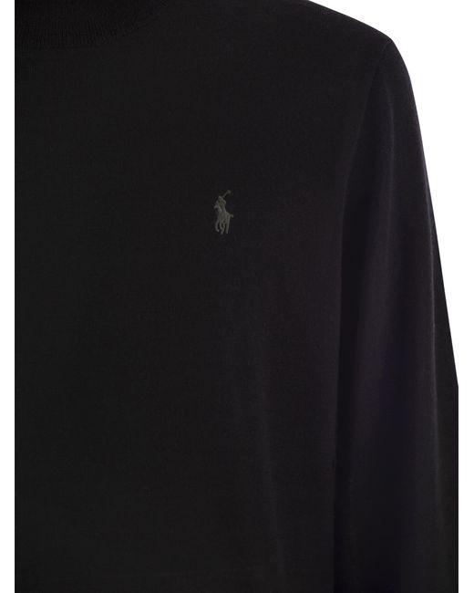 Polo Ralph Lauren Wool Turtleneck Trui in het Black voor heren