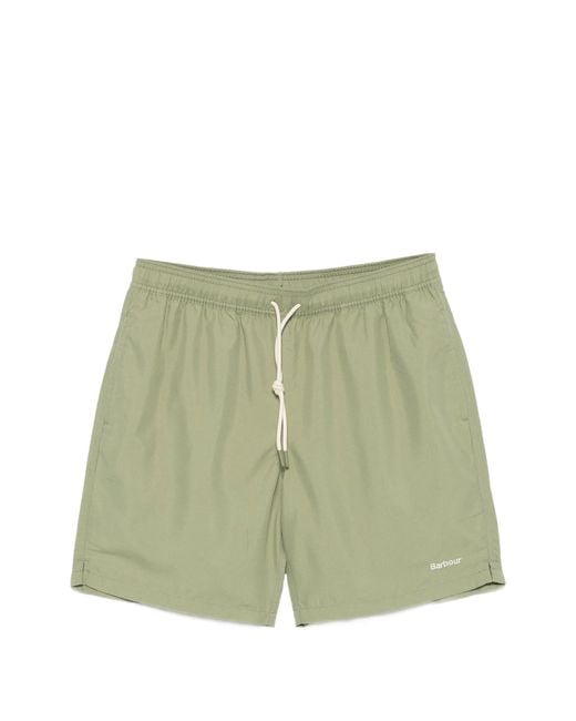 Barbour Green "Staple Logo 7" Swim Short"