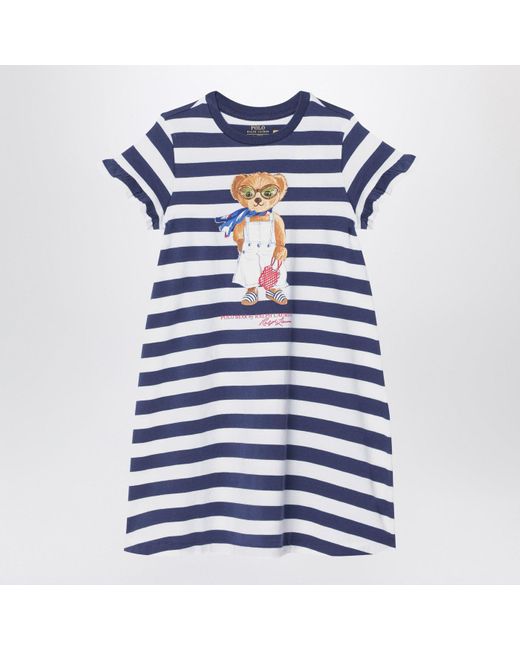 Polo Ralph Lauren Blue Polo Bear Striped Dress
