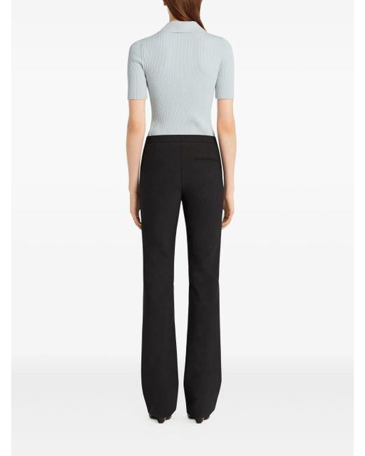 Courreges Geribbelde Polotop in het Blue