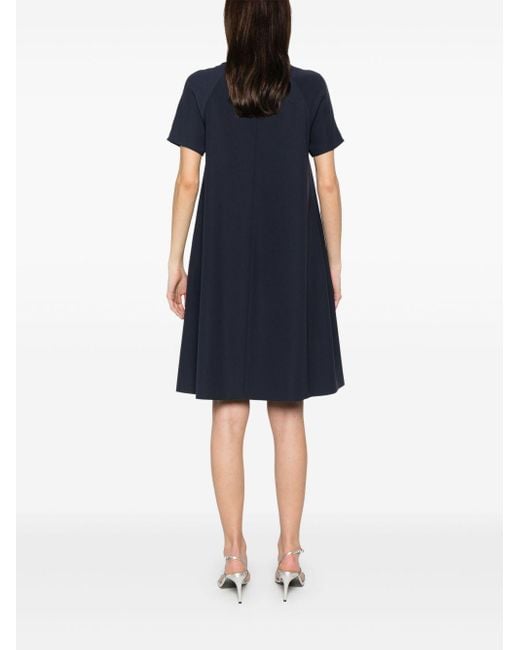 Emporio Armani Blue Cady Short Dress