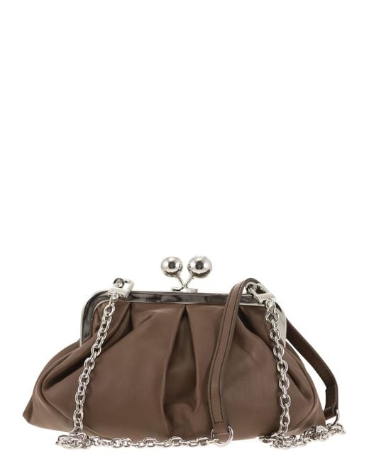 Weekend by Maxmara Brown Prati Leather Pastry Bag