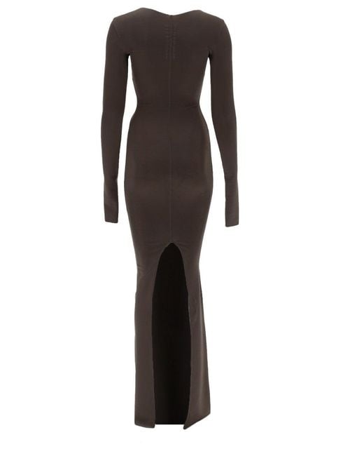 Rick Owens Brown Elegant Mini Gown For
