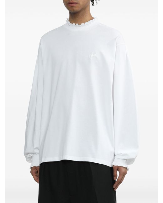 Random Identities White Ls T Shirt With Bra Logo for men
