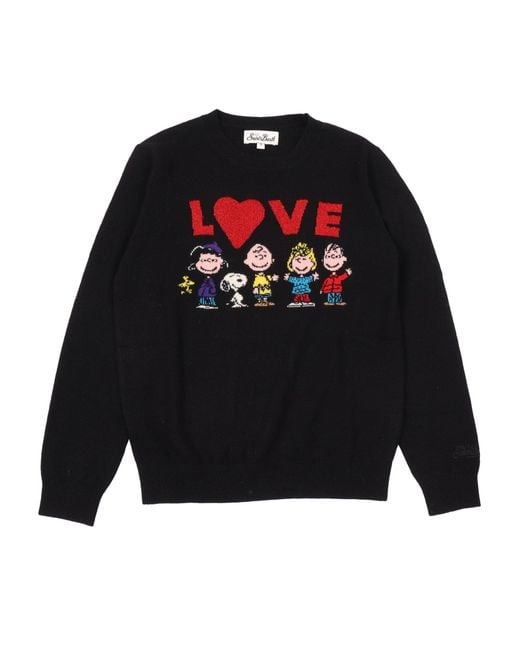 Mc2 Saint Barth Black Princess-Peanuts Love 00L Crewneck