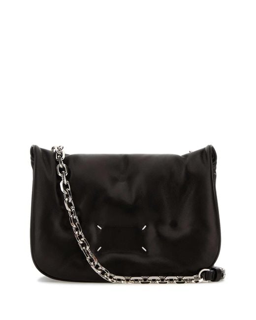 Maison Margiela Black Leather Crossbody Bag for men