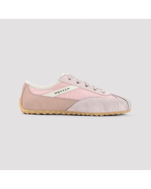 McQueen Pink Suede Sneakers