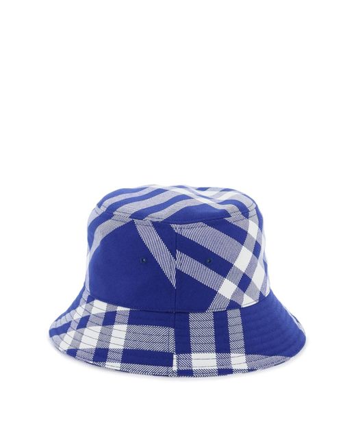 Chapeau de seau de chèque Burberry pour homme en coloris Blue
