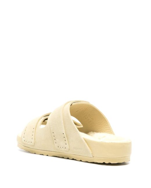 Birkenstock White X Tekla Uji Suede Sandals