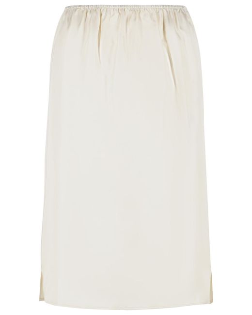 Loulou de Saison White 'Vaishali' Elfenbeinfarbener Seidenrock