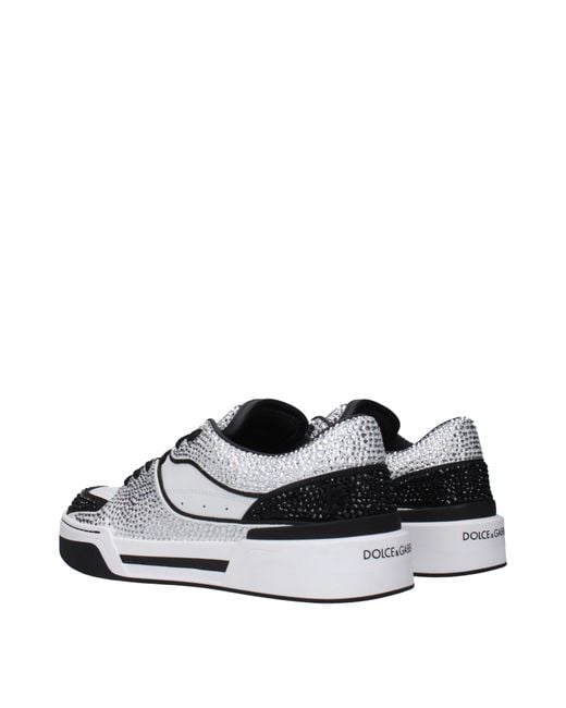 Dolce & Gabbana White Leather Sneakers