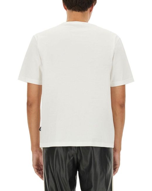 Palm Angels White Iconic Logo T-Shirt for men