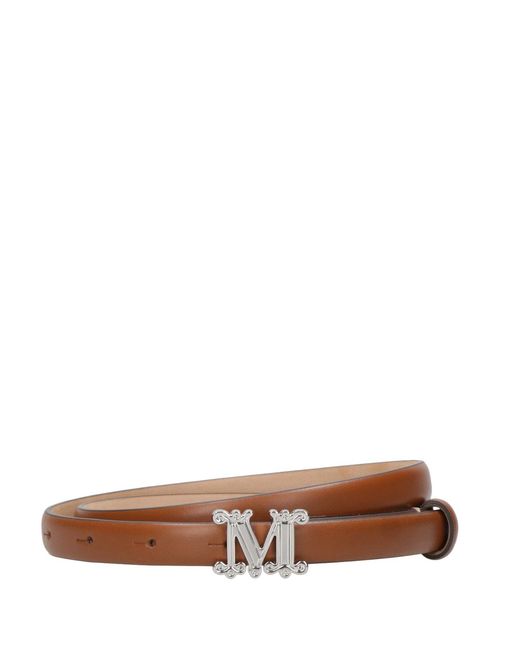 Max Mara Brown Gürtel Lederbraun