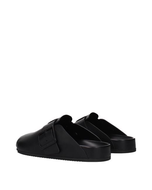 Balenciaga Black Sandals And Clogs Sunday Leather