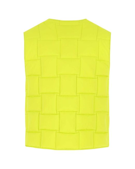 Bottega Veneta Yellow Acid Nylon Padded Vest