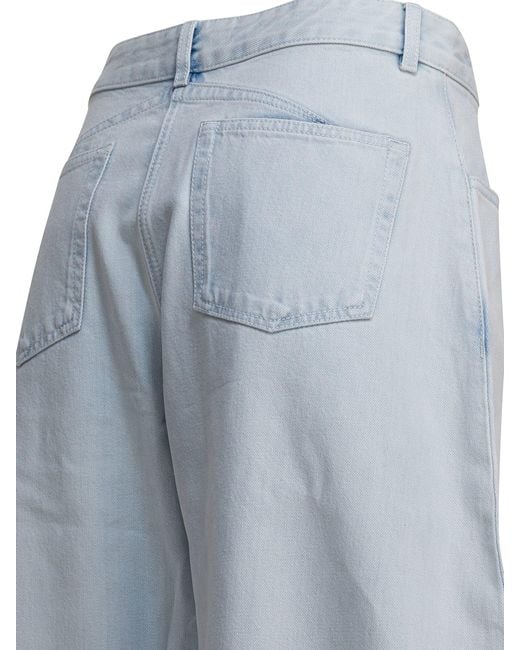 Alaïa Ronde Jeans Met Lage Taille in het Blue