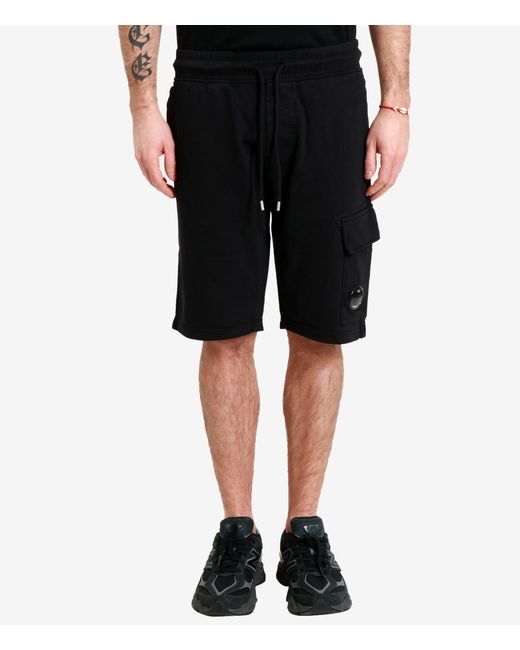 C P Company Black Shorts for men