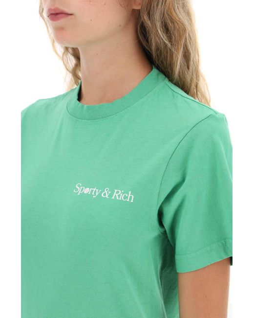 Sporty & Rich 'la Racquet Club' T -shirt in het Green