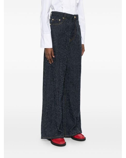 Ganni Blue Loose High Rise Jeans