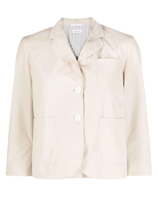 Thom Browne Natural Cropped Sportcoat Blazer