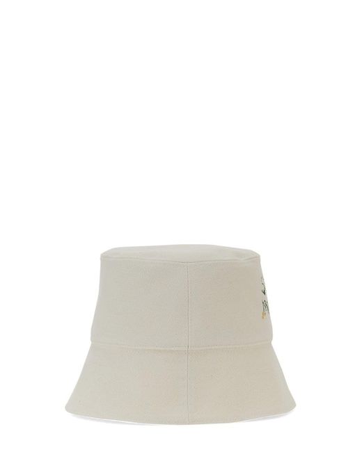 Stella McCartney White Bucket Hat With Logo