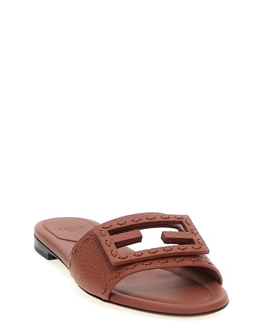 Fendi Multicolor 'Baguette' Slides