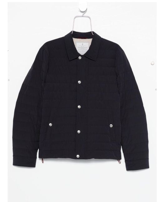 Brunello Cucinelli Blue Nylon Short Jacket