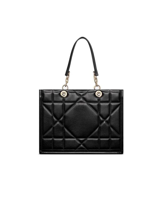 Dior Black Leather Tote Bag