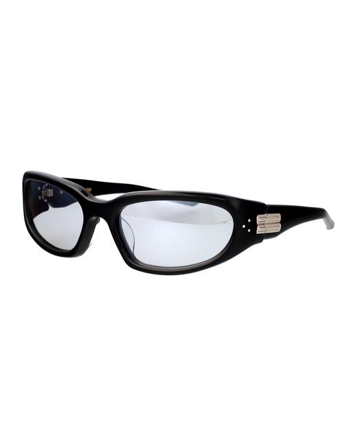 Gentle Monster Zachte Monster Ovale Zonnebrillen Memento 01 (sm) Zwart Grijs in het Black