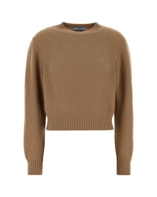 Prada Natural Biscuit Cashmere Sweater