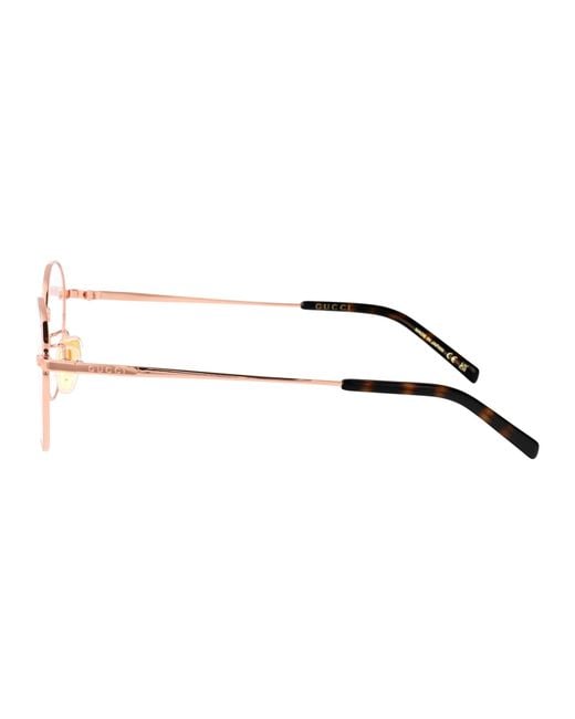 Gucci Metallic Transparent Metal Glasses