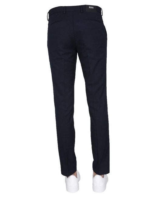 Boss Blue Regular Fit Trousers for men