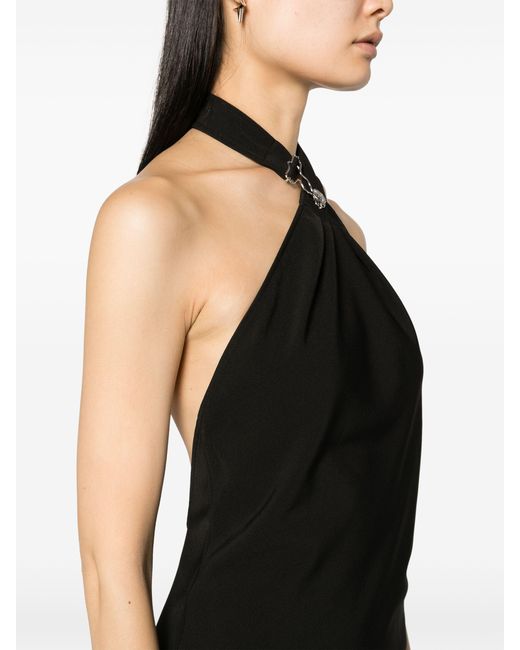 Moschino Black Midi Dress Polyester, Elastane