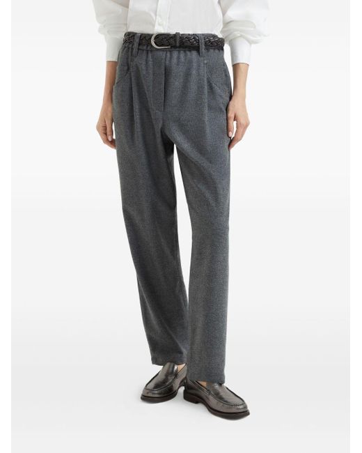 Brunello Cucinelli Gray Wool Trousers