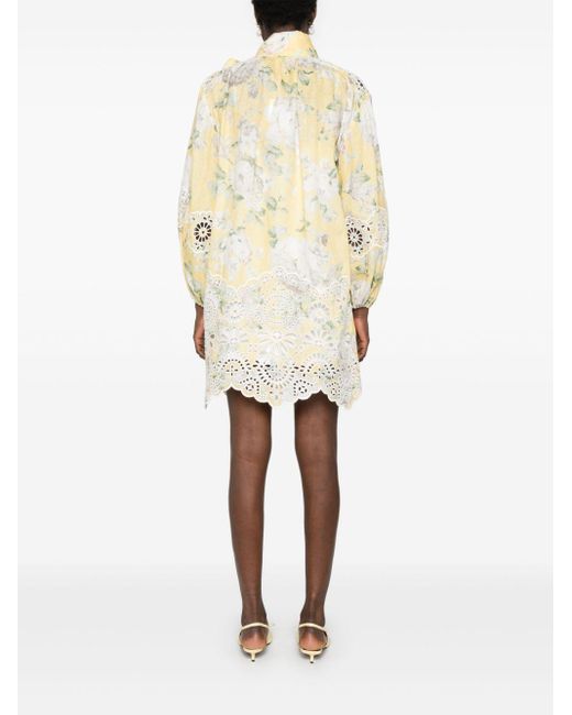 Zimmermann Natural Acacia Linen Mini Dress
